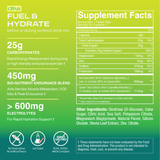 Freak Shake Citrus before or during hydration energy electrolyte mix for long distance cardio training - supplement fact sheet