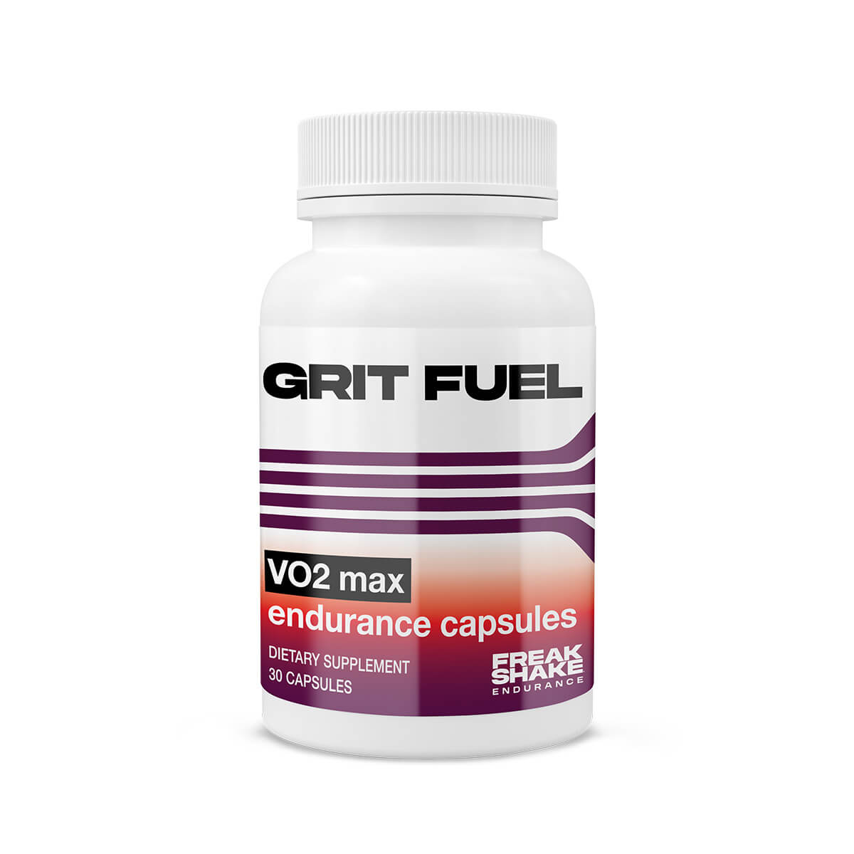 FreakShake Grit Fuel VO2 Max Endurance Capsules with Quercetin and Epicatechin Front of Bottle