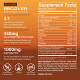 Freak Shake Endurance Chocolate Plant Protein and Carb Recovery Shake Supplement Facts Sheet