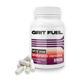 FreakShake Grit Fuel VO2 Max Endurance Capsules with Quercetin and Epicatechin Front of Bottle with capsules