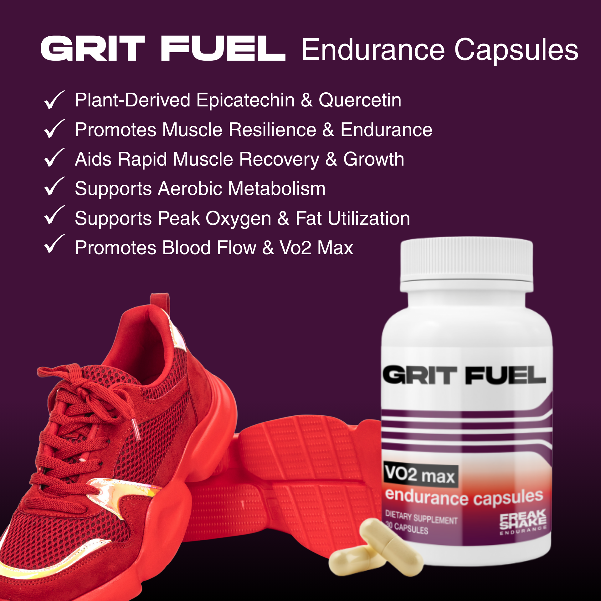 Grit Fuel Endurance Capsules - 30 Capsule Bottle